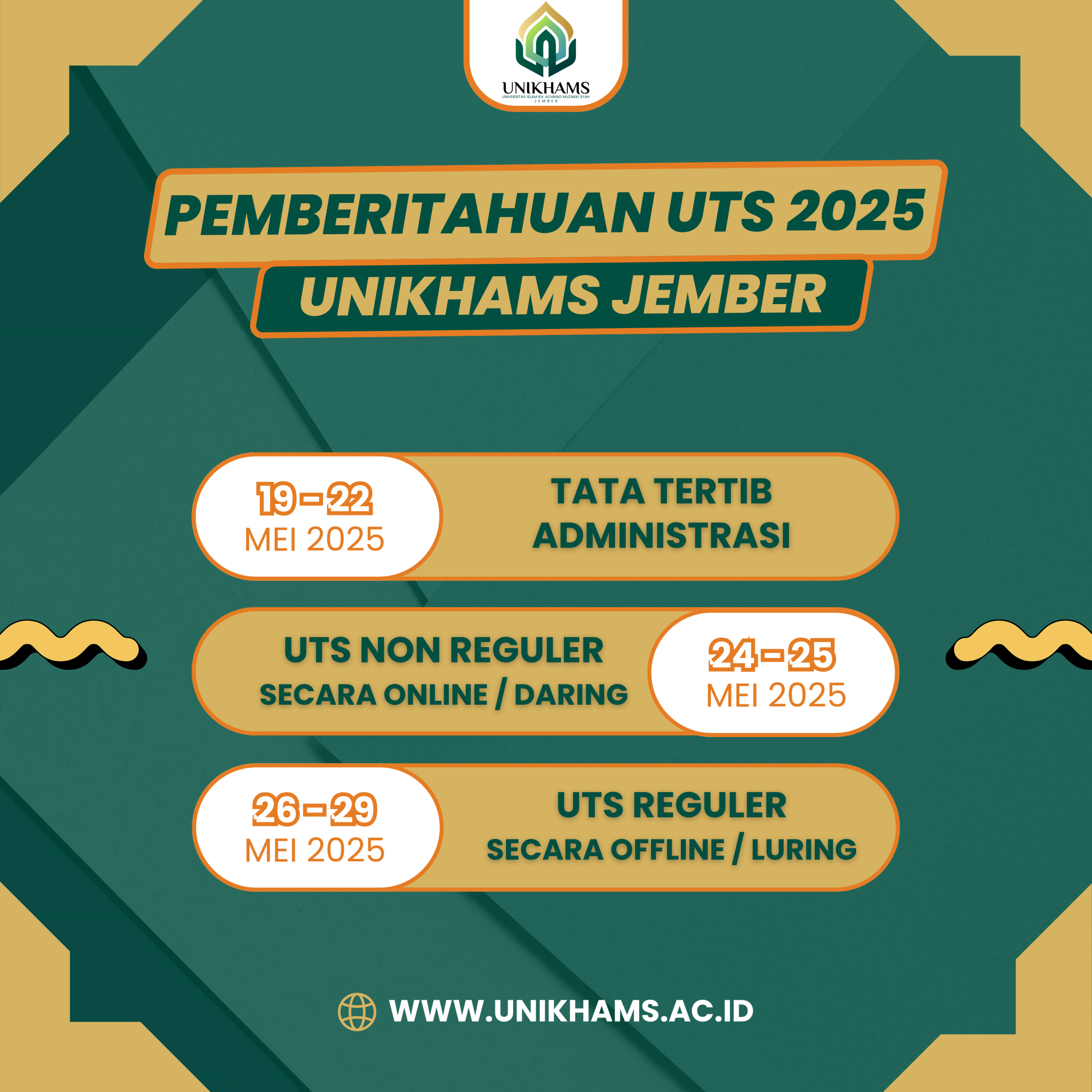 pemberitahuan uts 2025